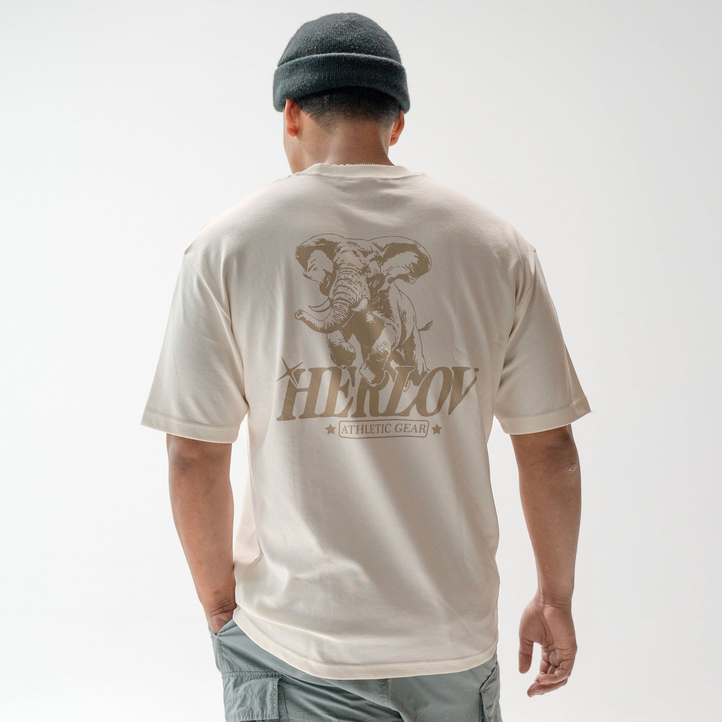 TUSK "PREMIUM" TEE IN ECRU & IVORY