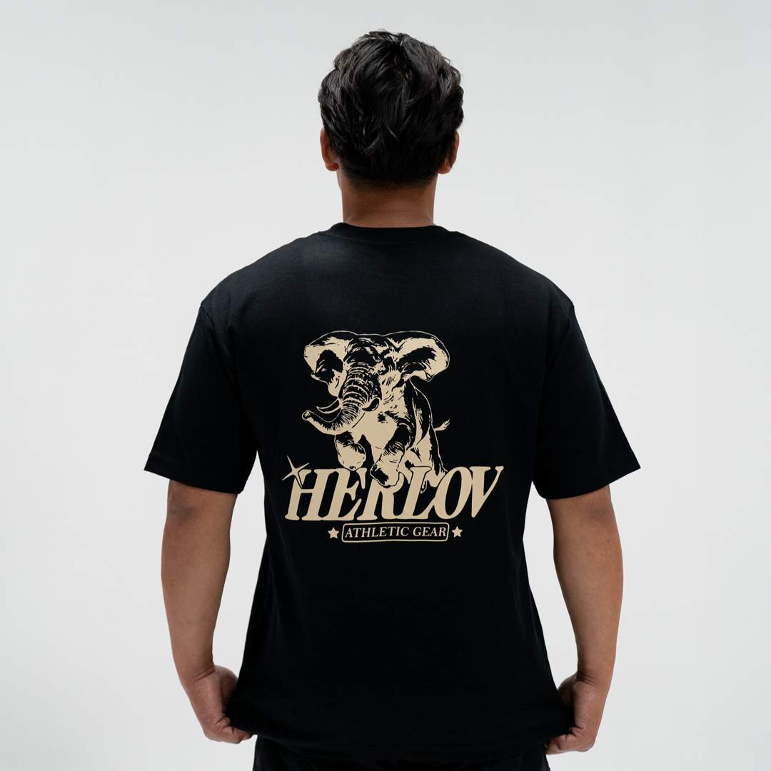 TUSK "PREMIUM" TEE IN BLACK & IVORY