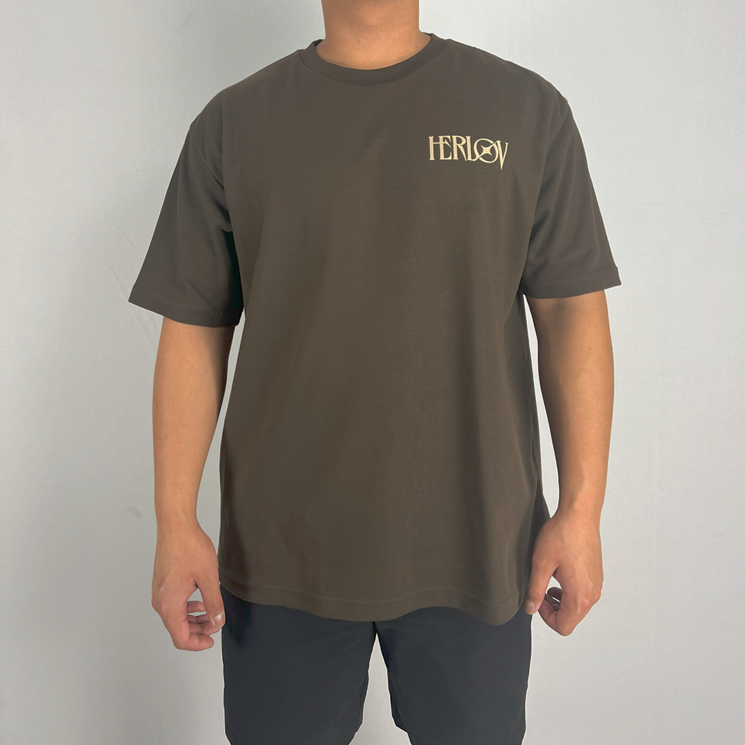 TILL I BREAK "PREMIUM DRI-EASE" OVERSIZE TEE IN TOBACCO BROWN