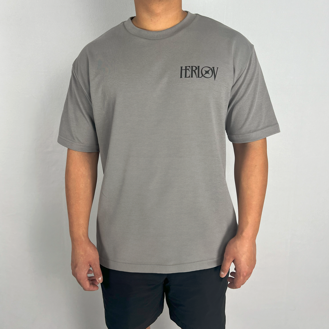 TILL I BREAK "PREMIUM DRI-EASE" OVERSIZE TEE IN SMOKE GREY